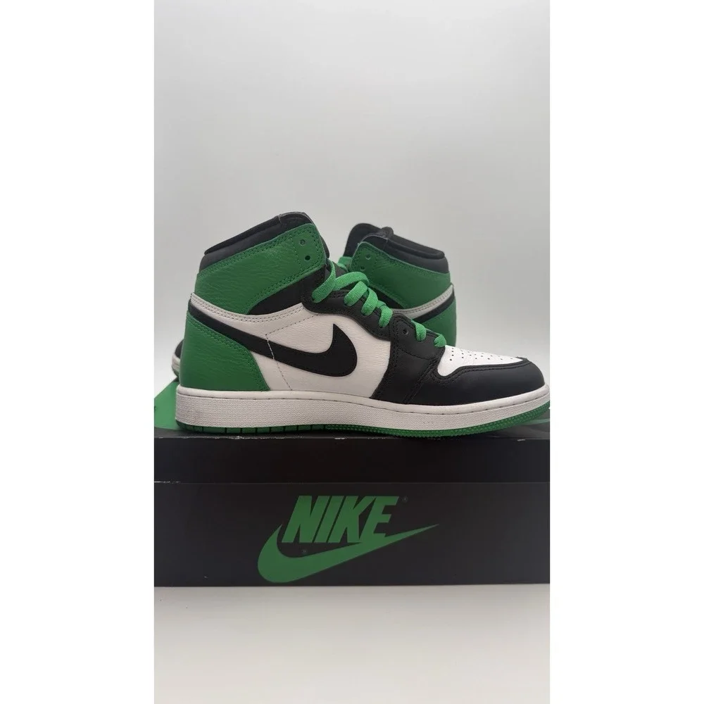 Nike GS Air Jordan 1‎ Retro  High OG Lucky Green FD1437-031 US 7Y Brand New
